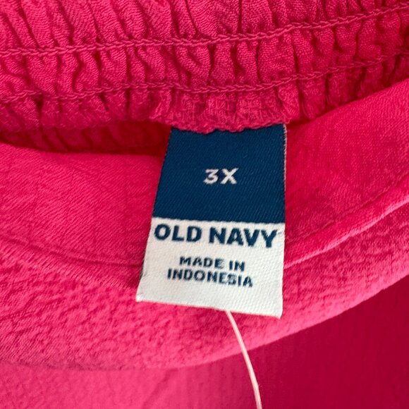 Old Navy Fitted Tie-Shoulder Cropped Dobby Corset Cami | Size: 3X | Color: Pink - Picture 6 of 7